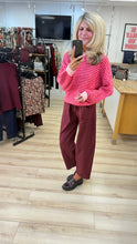 Load image into Gallery viewer, 1.                 Barrel Leg Magic Pants-Wine
