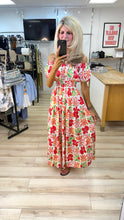 Load image into Gallery viewer, 1.               Bardot Pocket Midi Dress-Coral Multi
