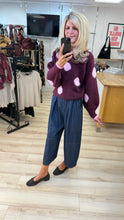 Load image into Gallery viewer, 1.                  Spot Soft Knit-Wine/Pink
