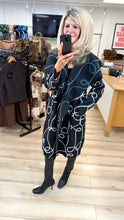 Load image into Gallery viewer, 1.   Swirls Boucle Waterfall Coat-Black
