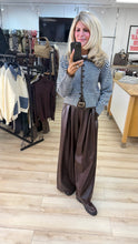Load image into Gallery viewer, 1. Striped Chunky Knit Jacket-Blue/Brown
