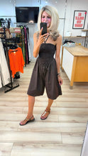 Load image into Gallery viewer, 1.              Bardot Cotton Playsuit-Chocolate
