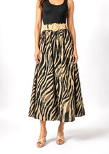 Load image into Gallery viewer, 1.Zebra Print Belted Skirt
