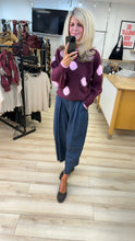 Load image into Gallery viewer, 1.                  Spot Soft Knit-Wine/Pink
