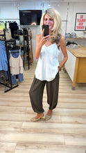 Load image into Gallery viewer, 1.       Textured Pull On Trousers-Chocolate
