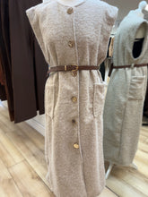 Load image into Gallery viewer, 1.Belted Gold Button Waistcoat-Oatmeal Marl

