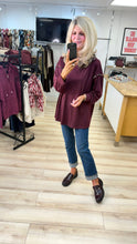 Load image into Gallery viewer, 1.       Lightweight Leopard Trim Hoodie-Berry
