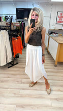 Load image into Gallery viewer, 1.             Shirred Waist Cross Over Leg Trousers-Champagne
