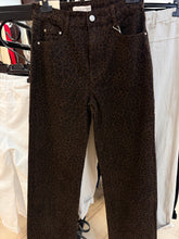 Load image into Gallery viewer, 1.                      Stretch Wide Leg Jeans-Chocolate Leopard
