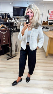 1.    Waffle Knit Jacket-Oatmeal