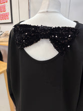 Load image into Gallery viewer, 1.    Sequin Bow Sweatshirt-Black
