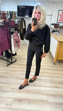 Load image into Gallery viewer, 1.             Faux Suede Double Breasted Trench Jacket-Black
