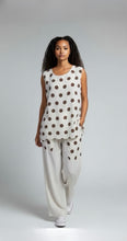 Load image into Gallery viewer, 1.     Spotted Button Side Top &amp; Trouser Co-Ord-Beige
