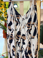 Load image into Gallery viewer, 1.                 Lurex Thread Jumpsuit-Beige/Brown/Black
