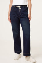 Load image into Gallery viewer, 1.                Tie Front Pull On Stretch Jeans
