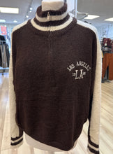 Load image into Gallery viewer, 1.                      Contrast Stripe LA Knit-Brown/White
