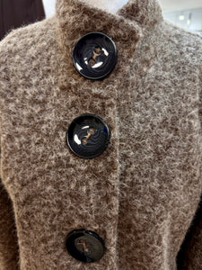 1.Brushed Button Swing Jacket-Mocha