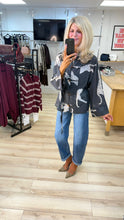 Load image into Gallery viewer, 1.         Oriental Cheetah Blouse-Charcoal
