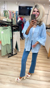 1. Broderie Anglaise Sequin Detail Shirt-Baby Blue