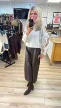 Load image into Gallery viewer, 1. Mesh Sleeve Diamanté Bows Jumper-Oatmeal
