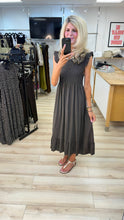 Load image into Gallery viewer, 1.                Shirred Bodice Dress-Chocolate
