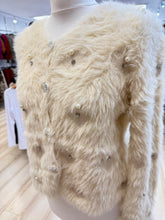 Load image into Gallery viewer, 1.                      Super Soft Eyelash Embellished Knit Cardigan-Ivory
