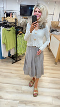 Load image into Gallery viewer, 1.Cotton Midi Skirt-Mink
