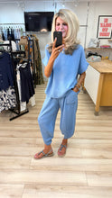 Load image into Gallery viewer, 1.       Pillow Cotton 2 Piece Co-Ord-Light Blue
