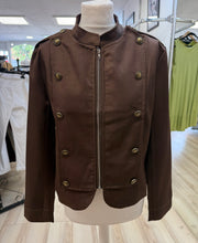 Load image into Gallery viewer, 1. Zip Front Lined Military Jacket-Coffee
