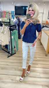 1. Slim Fit Magic Pants-White