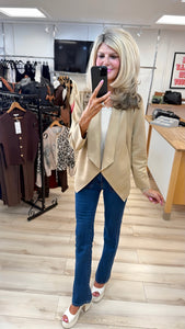 1.              Waterfall Suedette Jacket-Camel