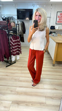 Load image into Gallery viewer, 1.        Wide Leg Front Seam Jogger-Ginger
