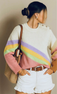 1.  Rainbow Jumper-Cream