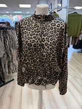 Load image into Gallery viewer, 1.                     Satin Medium Weight Leopard Print Bomber Jacket

