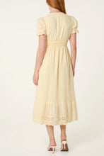 Load image into Gallery viewer, 1.        Broderie Anglaise Midi Dress-Lemon
