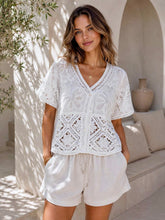 Load image into Gallery viewer, 1.          Embroidered &amp; Sequin Crochet Jacket-White
