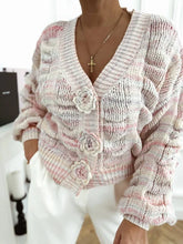 Load image into Gallery viewer, 1.    Crochet Open Knit Cardigan-Pastel

