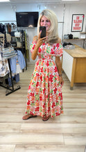 Load image into Gallery viewer, 1.               Bardot Pocket Midi Dress-Coral Multi
