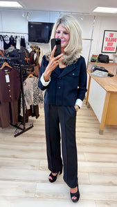 1.    Wide Leg Front Seam Jogger-Black