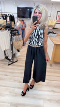 Load image into Gallery viewer, 1.   Silky Tie Back Top-Black/Ecru
