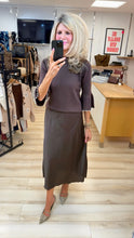Load image into Gallery viewer, 1.   Satin Slip Skirt-Brown
