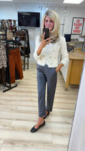 Load image into Gallery viewer, 1.                      Super Soft Eyelash Embellished Knit Cardigan-Ivory
