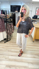 Load image into Gallery viewer, 1.  Crochet Knit Batwing Top-Chocolate
