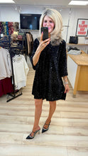 Load image into Gallery viewer, 1.   Bow Back Sequin Swing Dress-Black
