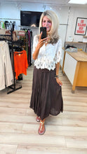Load image into Gallery viewer, 1.                     Jersey Waistband Cotton Maxi Skirt-Chocolate
