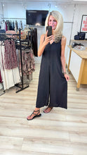 Load image into Gallery viewer, 1. Wide Leg Button Front Jumpsuit-Black
