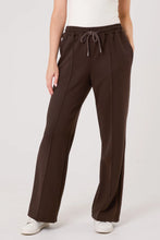 Load image into Gallery viewer, 1.     Wide Leg Front Seam Jogger-Chocolate
