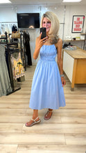 Load image into Gallery viewer, 1.    Ruched Strappy Dress-Blue
