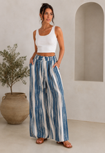 Load image into Gallery viewer, 1.    Blurred Striped Trousers-Blue/Stone
