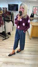 Load image into Gallery viewer, 1.                  Spot Soft Knit-Wine/Pink
